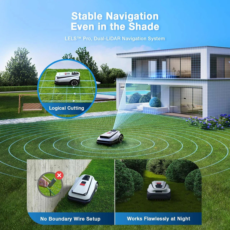 Ecovacs GOAT A3000 LiDAR Robotmaaier tot 3000 m² - Afbeelding 7